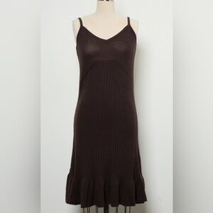 Strapless Long Dress With Ruffles 100%Cashmere [NEW]